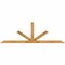 Ekena Millwork Saratoga Rough Sawn Timber Gable Bracket, Western Red Cedar, 96"W x 32"H x 2"D x 4"F, 8/12 Pitch GBW096X32X0204SAR00RWR - alternate 1